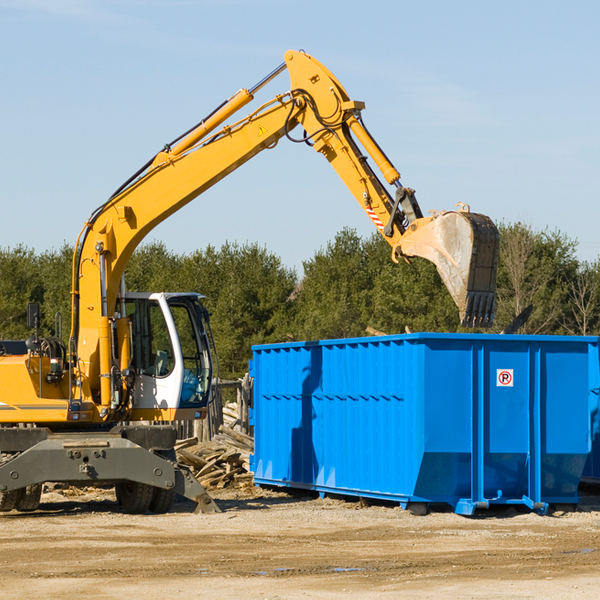 are there any restrictions on where a residential dumpster can be placed in Wolcottville